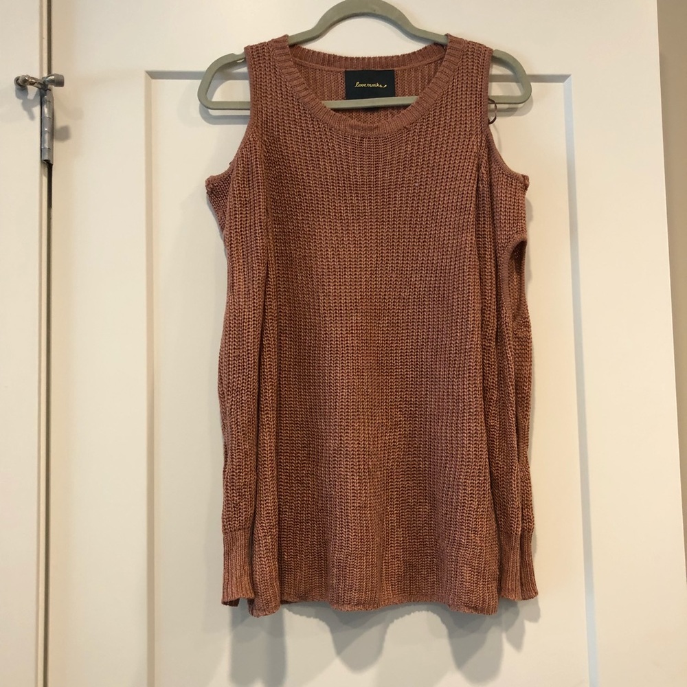 Cold Shoulder and Arms Sweater